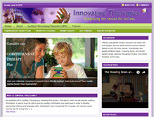 Tablet Screenshot of innovative-therapies.com